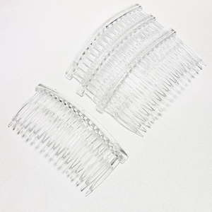 Clear Acrylic Hair Combs - Large