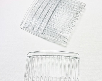 Clear Acrylic Hair Combs Blank - Small