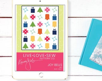 Joy Bells Quilt-Muster PDF | Fortgeschrittene Patchwork Quilt Pattern Instant Download