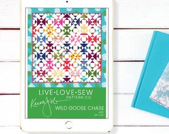 Wild Goose Chase Quilt Pattern PDF | Advanced Patchwork Quilt Pattern Instant Download