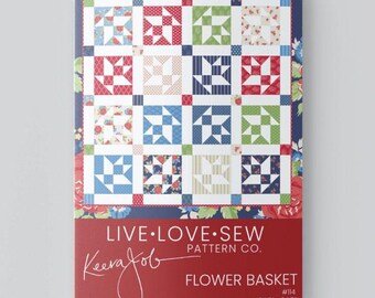 Flower Basket Quilt Pattern | Paper Quilt Pattern | Beginner Friendly Patchwork Sewing Pattern
