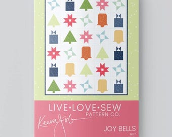 Joy Bells Quilt Pattern | Paper Quilt Pattern | Intermediate Patchwork Sewing Pattern