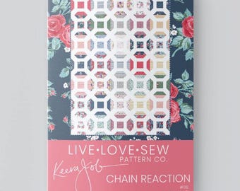 Chain Reaction Quilt Pattern | Paper Quilt Pattern | Beginner Patchwork Sewing Pattern