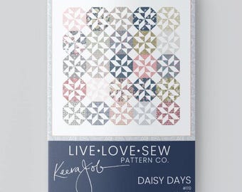 Daisy Days Quilt Pattern | Paper Quilt Pattern | Beginner Friendly Patchwork Sewing Pattern