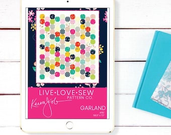 Garland Quilt Pattern PDF | Beginner Quilt Pattern Instant Download | Patchwork Sewing Pattern