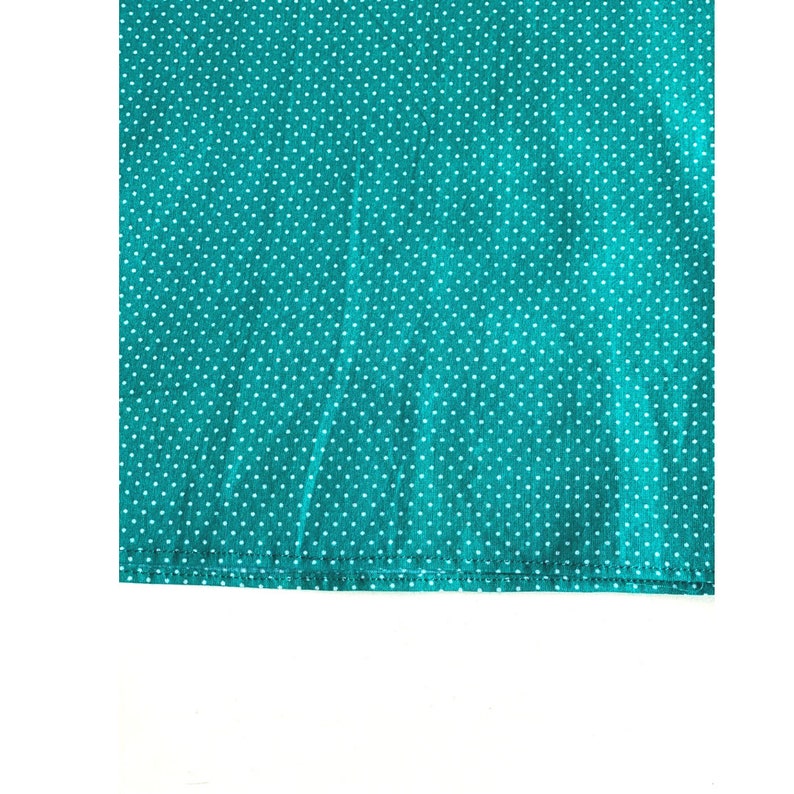 Teal Green White Dot Print Cotton Bandana, Scarf Mask, Polka Dot Print Napkin, Square Head Scarf, Handkerchief, Dog Bandana Neckerchief image 4