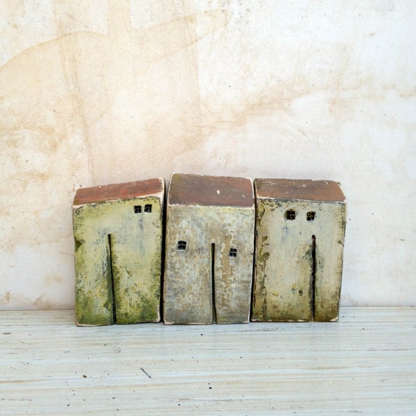 SALE Ceramic houses, Christmas gift, clayhouse, handmade ceramic houses, housewarming gift, home decor