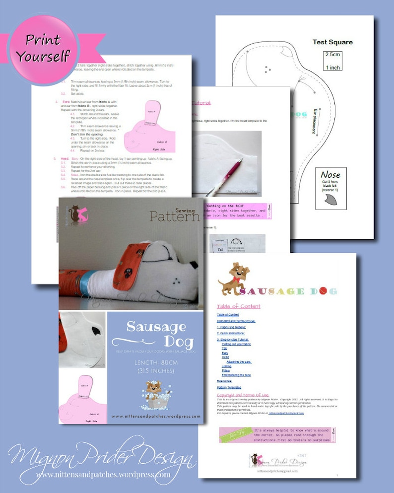 Sausage Dog Sewing Pattern Door Draft Stopper Etsy Australia