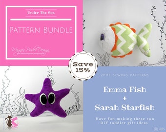 Starfish and Fish, Sewing Pattern Bundle