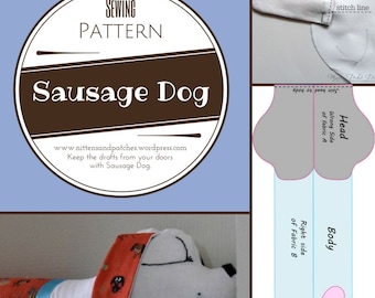 Wurst Hund Schnittmuster; Zugluftstopper