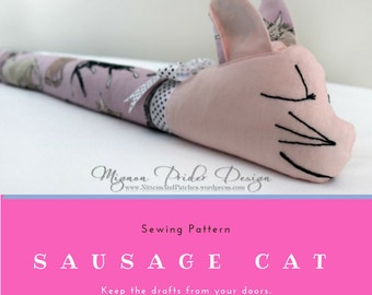 Sausage Cat Sewing Pattern; Door Draft Stopper