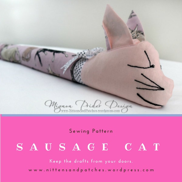 Sausage Cat Sewing Pattern; Door Draft Stopper