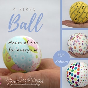 Fabric Ball Schnittmuster - 4 Größen