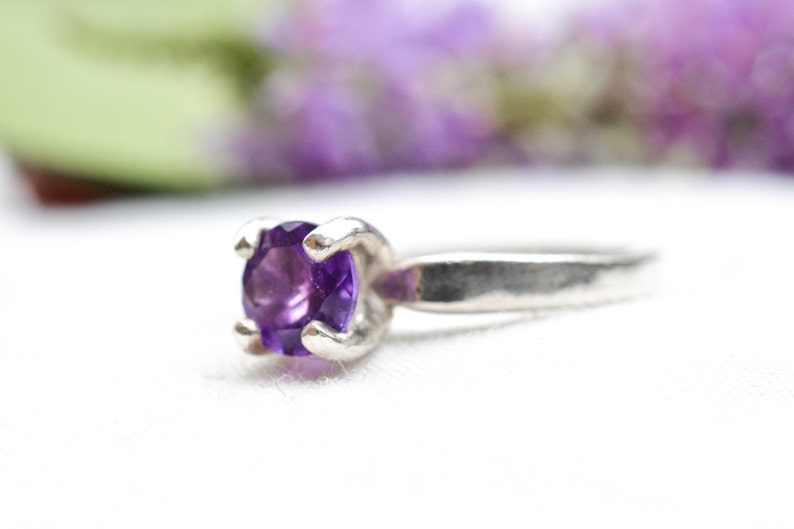 Natural Amethyst Ring with 925 Sterling Silver *Free Worldwide Shipping*