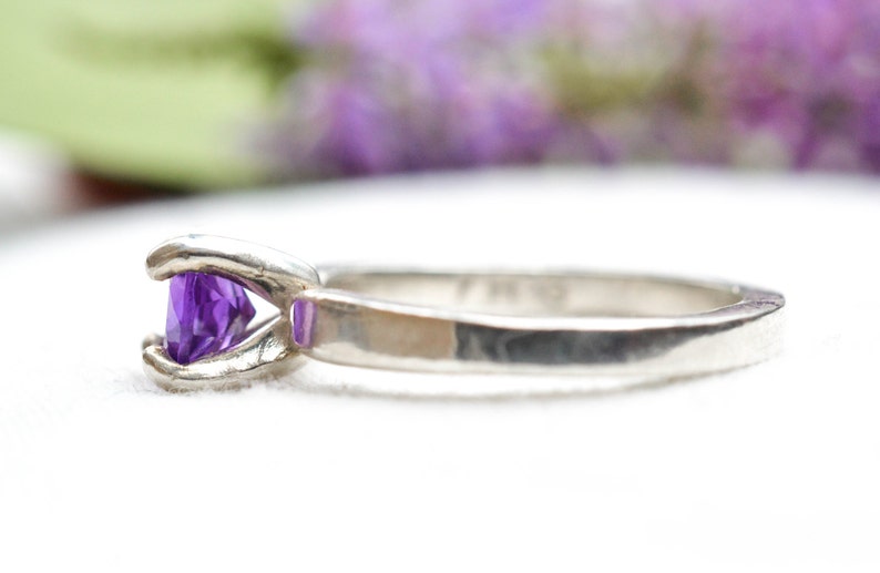 Natural Amethyst Ring with 925 Sterling Silver *Free Worldwide Shipping*
