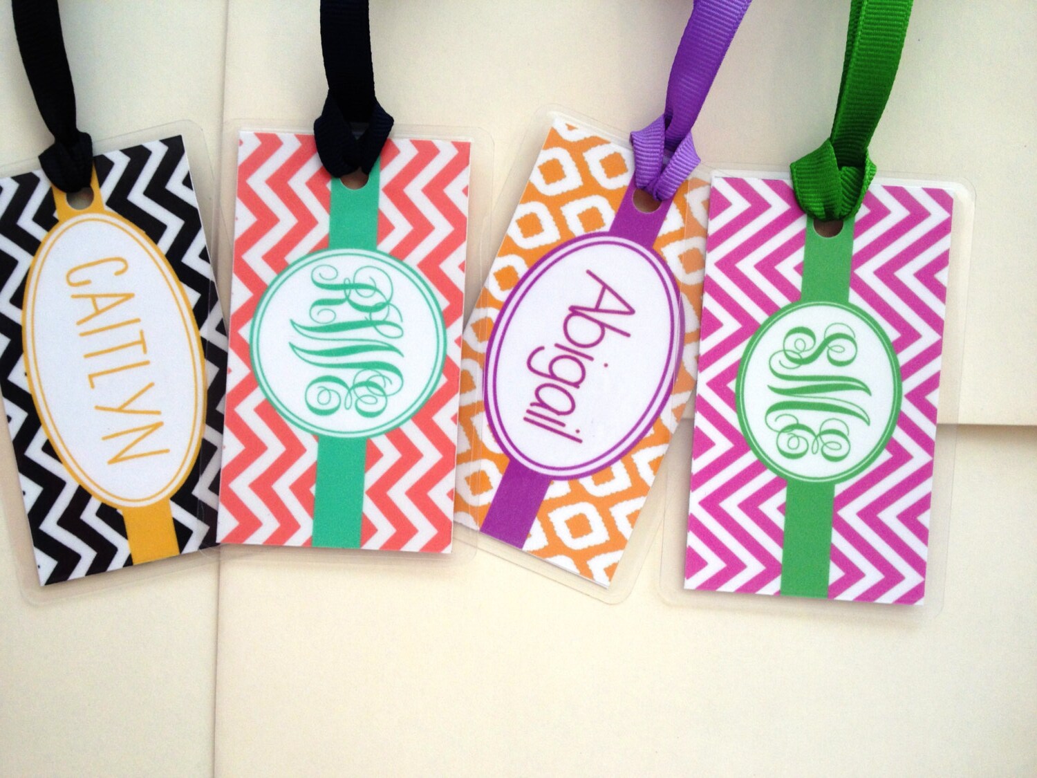Bag Tag 2 x 3.5 with Ribbon Tie Etsy