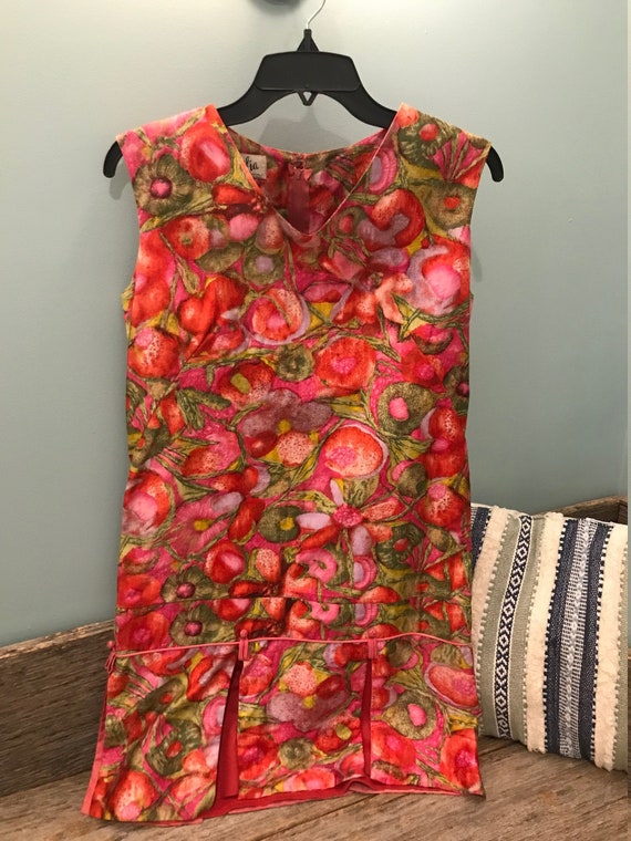Lovely Malia of Hawaii Mod 60's Era Vintage Dress