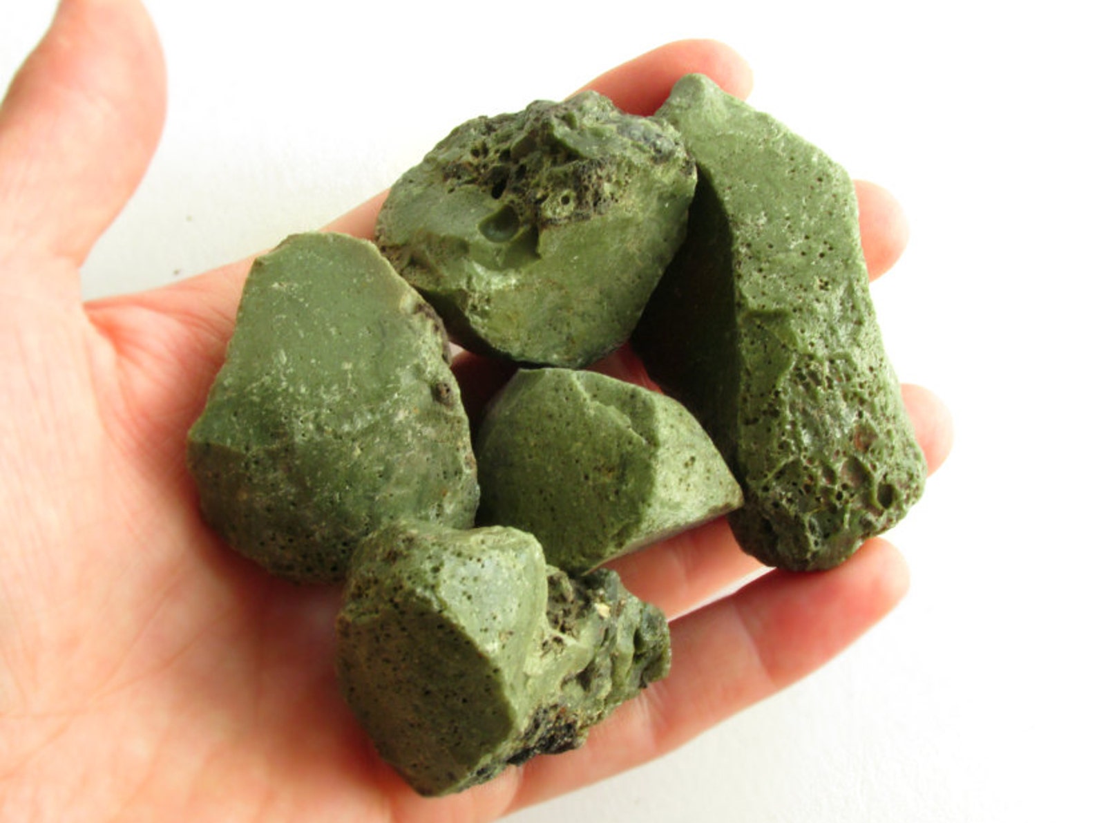 Olive Green Slag. Slag glass metallurgy byproduct. Etsy