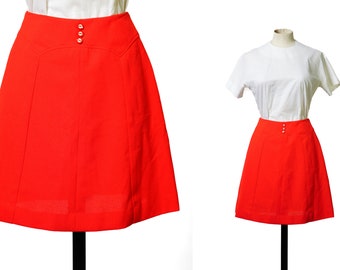 Minijupe des années 60/70/Jupe courte rouge mod