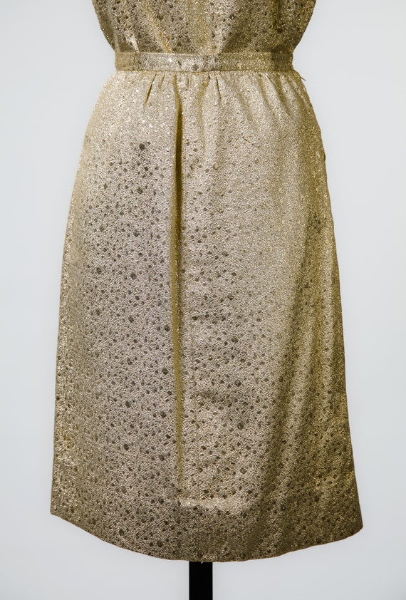 1960s Gold Lurex Skirt and Top / 2 piece set - image 6