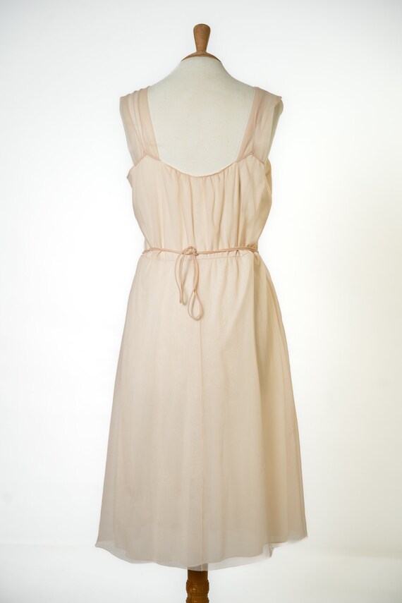1950s / 1960s Pink / Brown Nightgown with Floral … - image 8