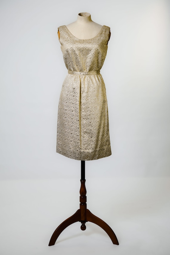 1960s Gold Lurex Skirt and Top / 2 piece set - image 2