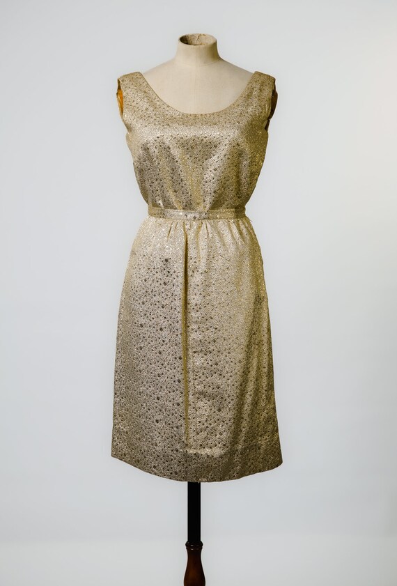 1960s Gold Lurex Skirt and Top / 2 piece set - image 3
