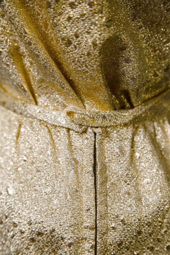 1960s Gold Lurex Skirt and Top / 2 piece set - image 9