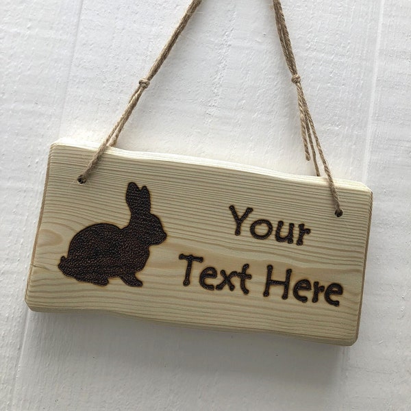 Wood Bunny Sign - Etsy