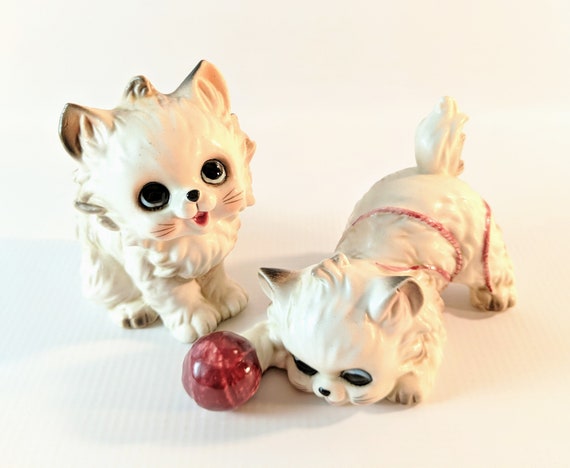 PAIR OF VTG JAPAN NORCREST 50/'S MID-CENTURY SET OF 2 RABBIT FIGURINES 10/" TALL