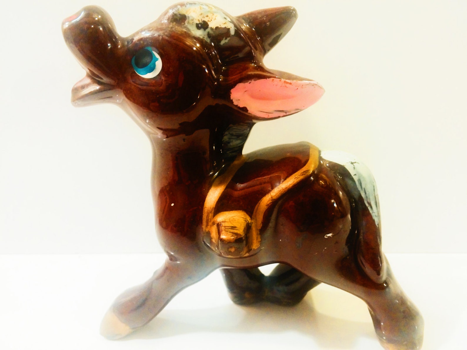 Vintage Donkey Figurine. Made in Japan. Hand Painted Brown Etsy