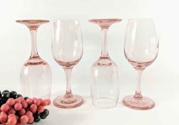 Vintage Libbey Pink Premiere Champagne Glasses S/4