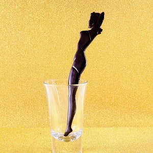 Vintage Sexy Lady Cocktail Stirrer. Rimouski Canada Armee-marine