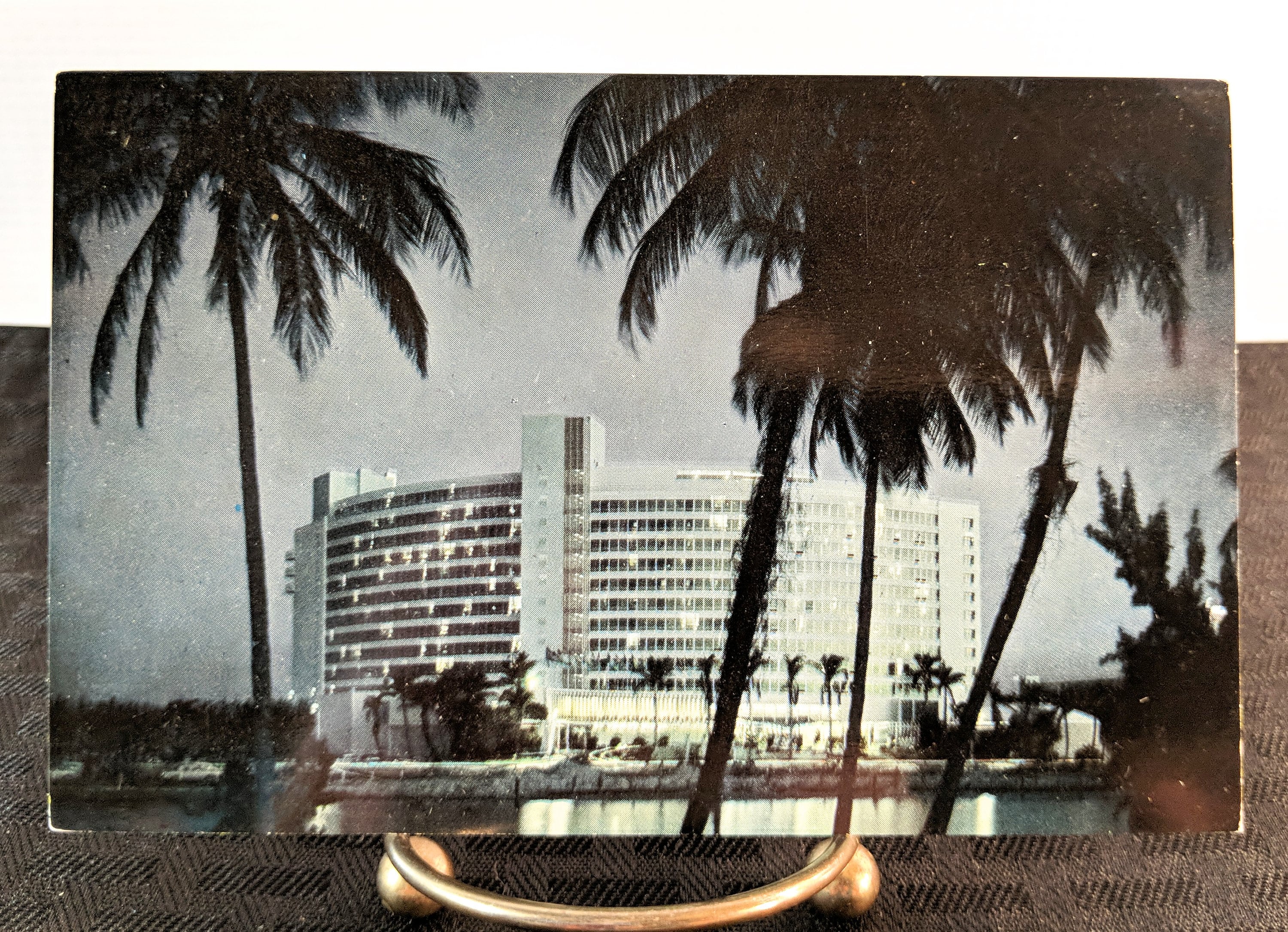 Vintage Fontainebleau Hotel Black & White Photo Postcard. - Etsy