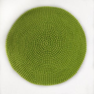 Fractal Design Salad Green Knitted Kippah from Israel/ 100% cotton