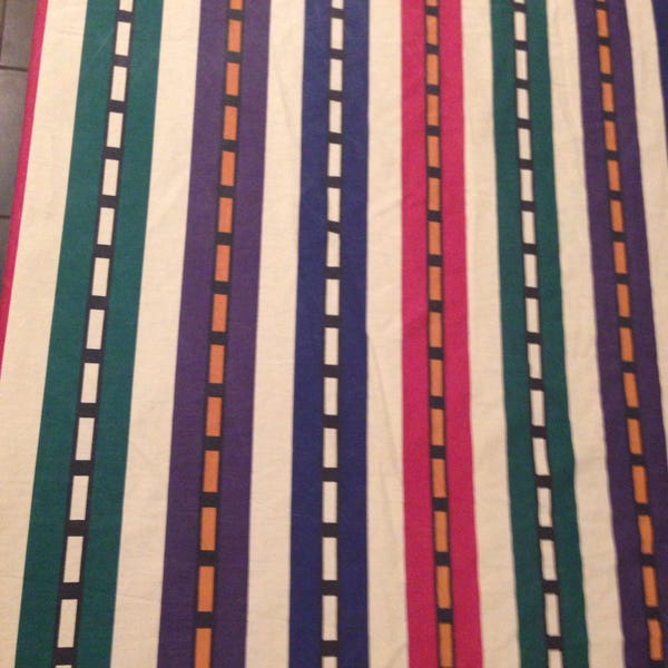Vintage Linear Colorful Road Stripes Twin Flat Sheet - Vibrant!