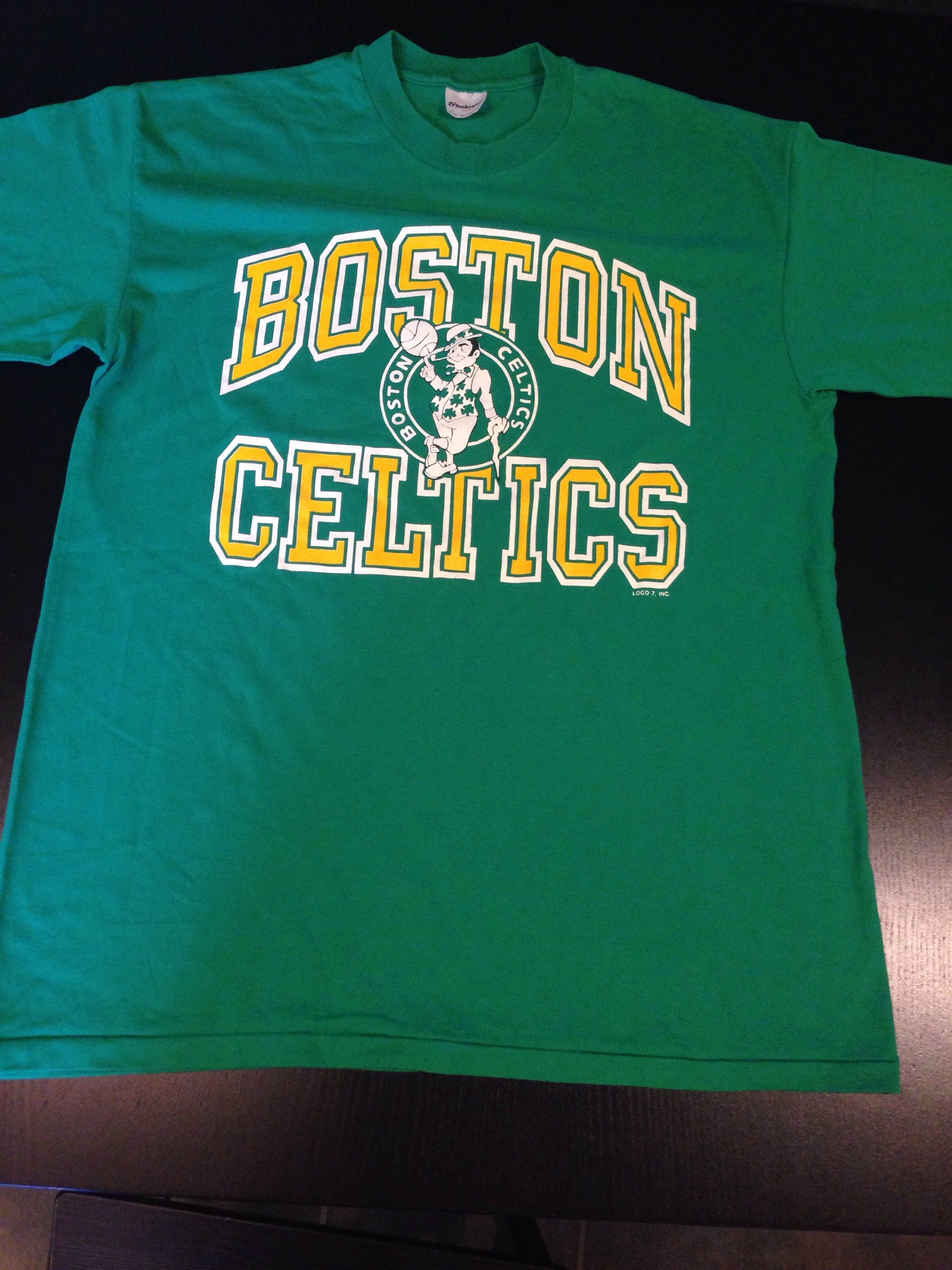 Buy Boston Celtics Retro Logo Oversizeds Vintage Nba Tee Unique