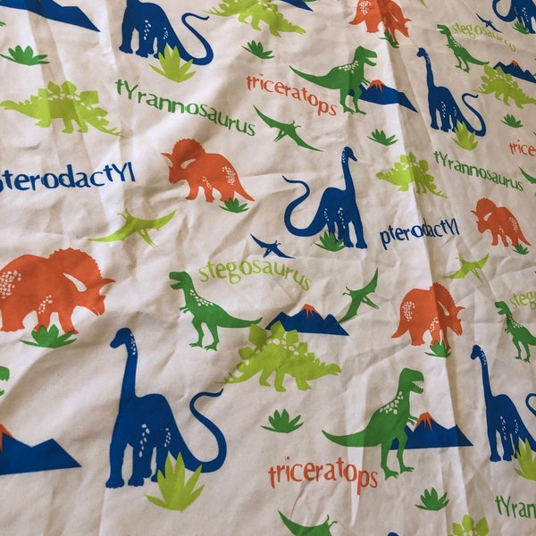 Super colorful Dinosaur Crib Sheet - blanket throw