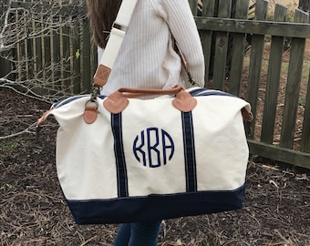 Extra Large Monogram Tote Bag - Monogram Duffle Bag - Large Travel Tote- Mothers Day Gift- Back to School - Graduation Gift - College Life