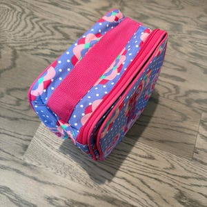 Bolsa de almuerzo floral personalizada para niños, lonchera con nombre bordado imagen 6