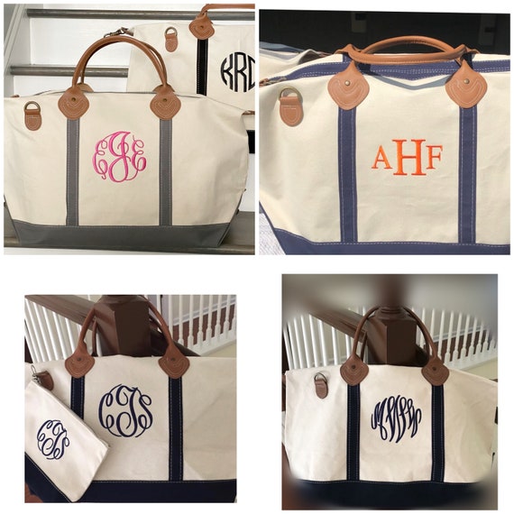 Extra Large Monogram Tote Bag Monogram Duffle Bag Large Travel Tote Mothers  Day Gift Back to School Graduation Gift College Life 