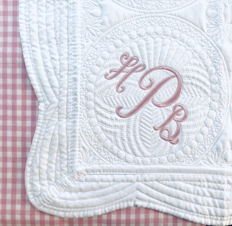 Personalized Baby Quilt Monogram Baby Quilts Baby Girl Etsy