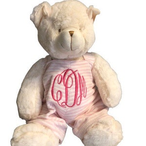 Personalized Plush Bear New Baby Gifts for Boys or Girls Baby Animal Baby Shower Gift Light Blue Bear Baby Pink Teddy Bear Nursery Decor image 10