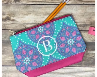 Back To School Preppy Makeup Bag Custom Names