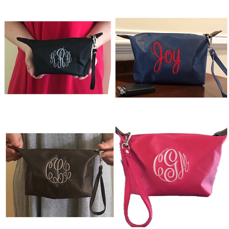 Pink Clutch Purse Personalised Clutch Bag Custom Monogram Gifts for Her, Maid of Honors Present, Bridesmaid Gift Customized Inital Pouch image 6