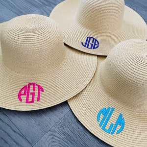 Custom Monogram Floppy Hat Personalized Sun Hat Women's - Etsy