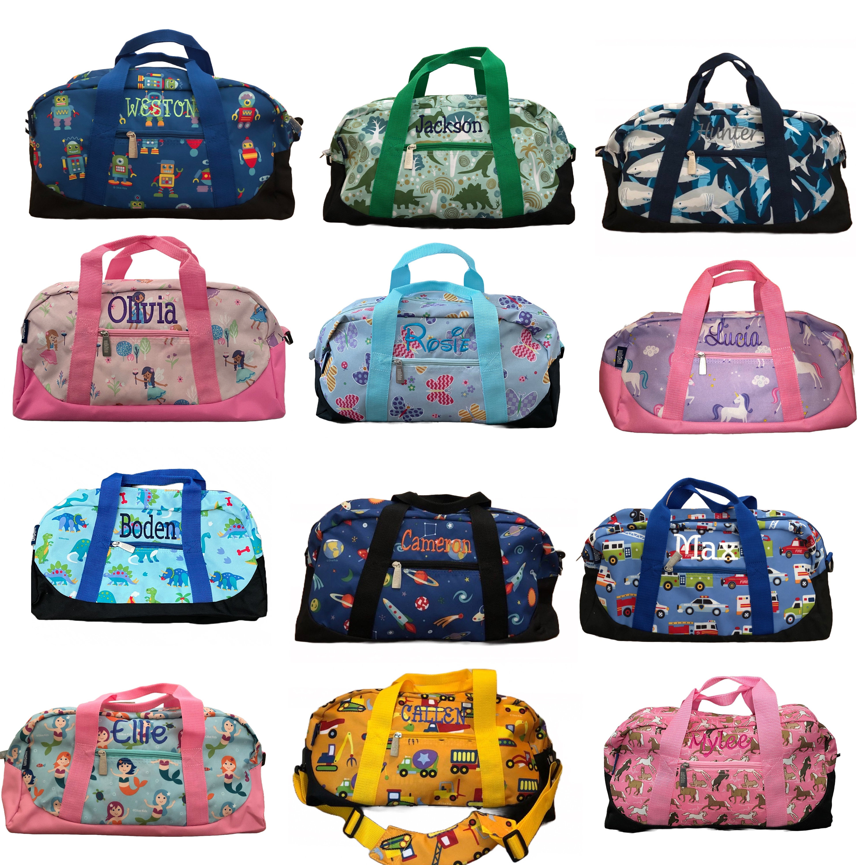 Boys Blue Luggage Monogrammed Kids Duffle Bag Boys Duffle Bag Etsy