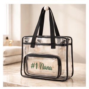 Personalized Clear Stadium Bag, Vinyl Monogram, Concert Travel Tote Bild 8