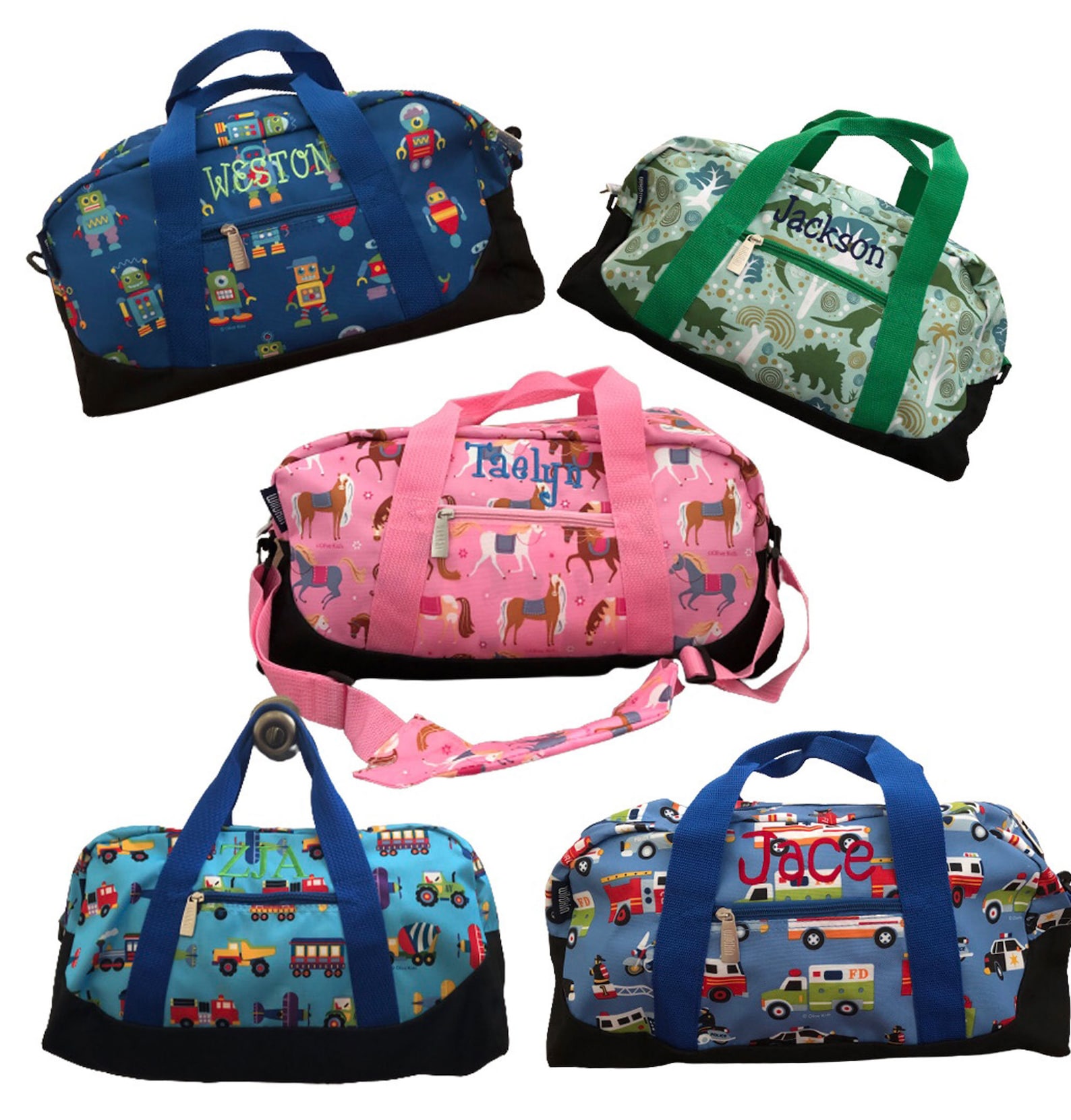 Personalized Childrens Travel Bag Overnight Duffle Bags Etsy