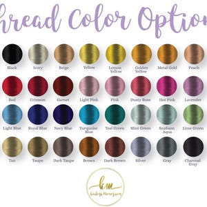 Embroidery colors